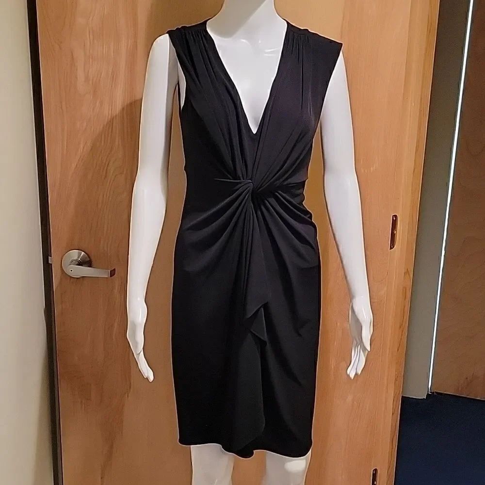 Catherine Malandrino black  bodycon dress w twist